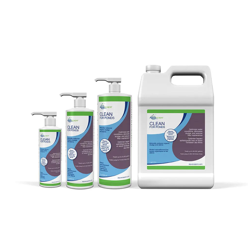 Aquascape Clean for Ponds sludge treatment family of sizes – Fountain Depot