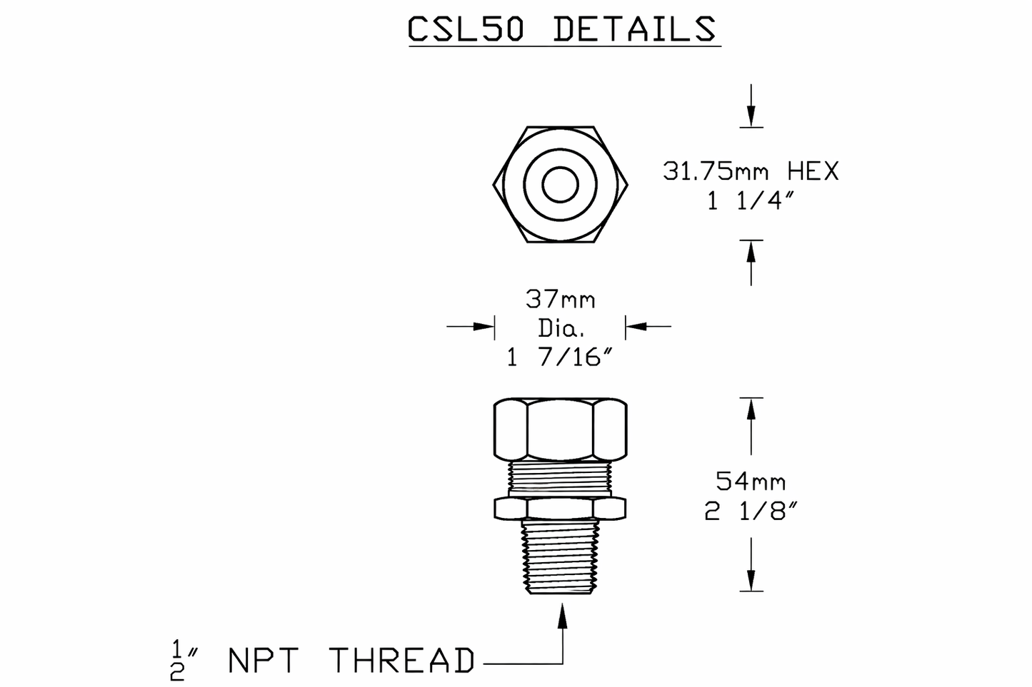 ½″ Brass Large Cord Seals