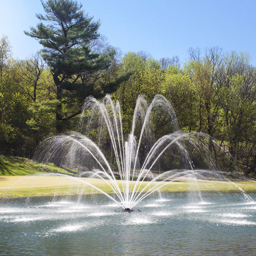 Kasco Mighty Oak premium nozzle pattern on a large J Series fountain