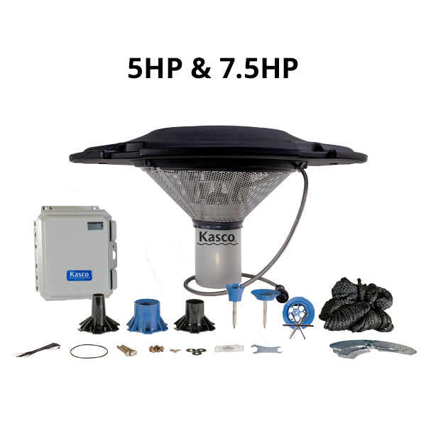 Kasco large J Series fountain kit for 5 to 7.5 HP with nozzles