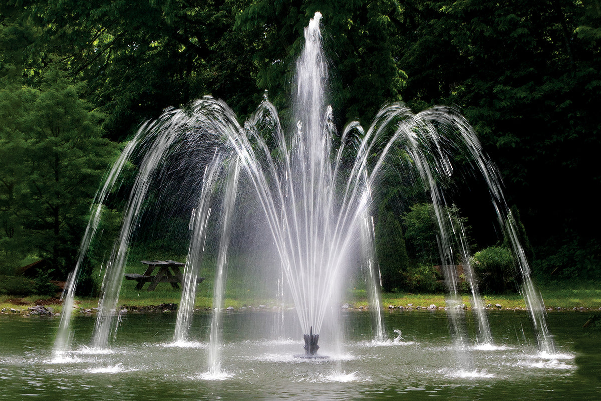 Aqua Control Select Series Fountain Bundle (Single Phase) – Trellis & Sky Geyser (Nozzle B) – No Lights – Fountain Depot