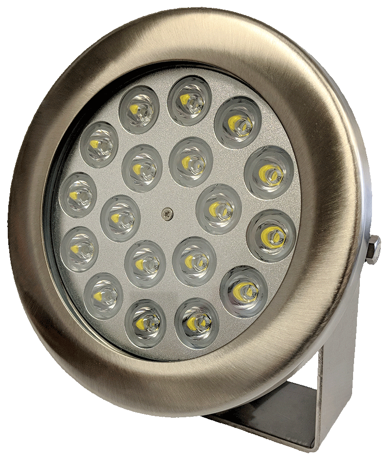 Aqua Control Stainless Steel 30W LED Sealed Light Set (3 Lights) – Quick Disconnect – Bundled Cable – Fountain Depot