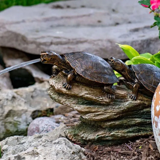 Aquascape Double Turtle on Log Spitter