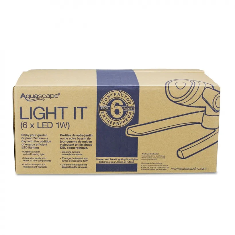 Aquascape 1-Watt Spotlight 6-Pack – Fountain Depot