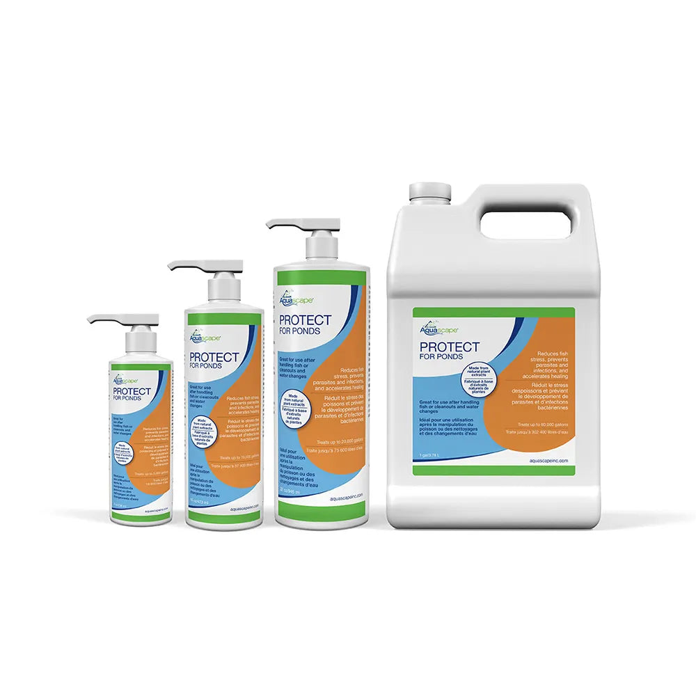 Aquascape Protect for Ponds fish protection treatment family of sizes – Fountain Depot