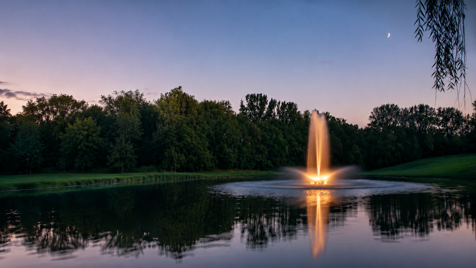Floating Pond Fountains in Canada