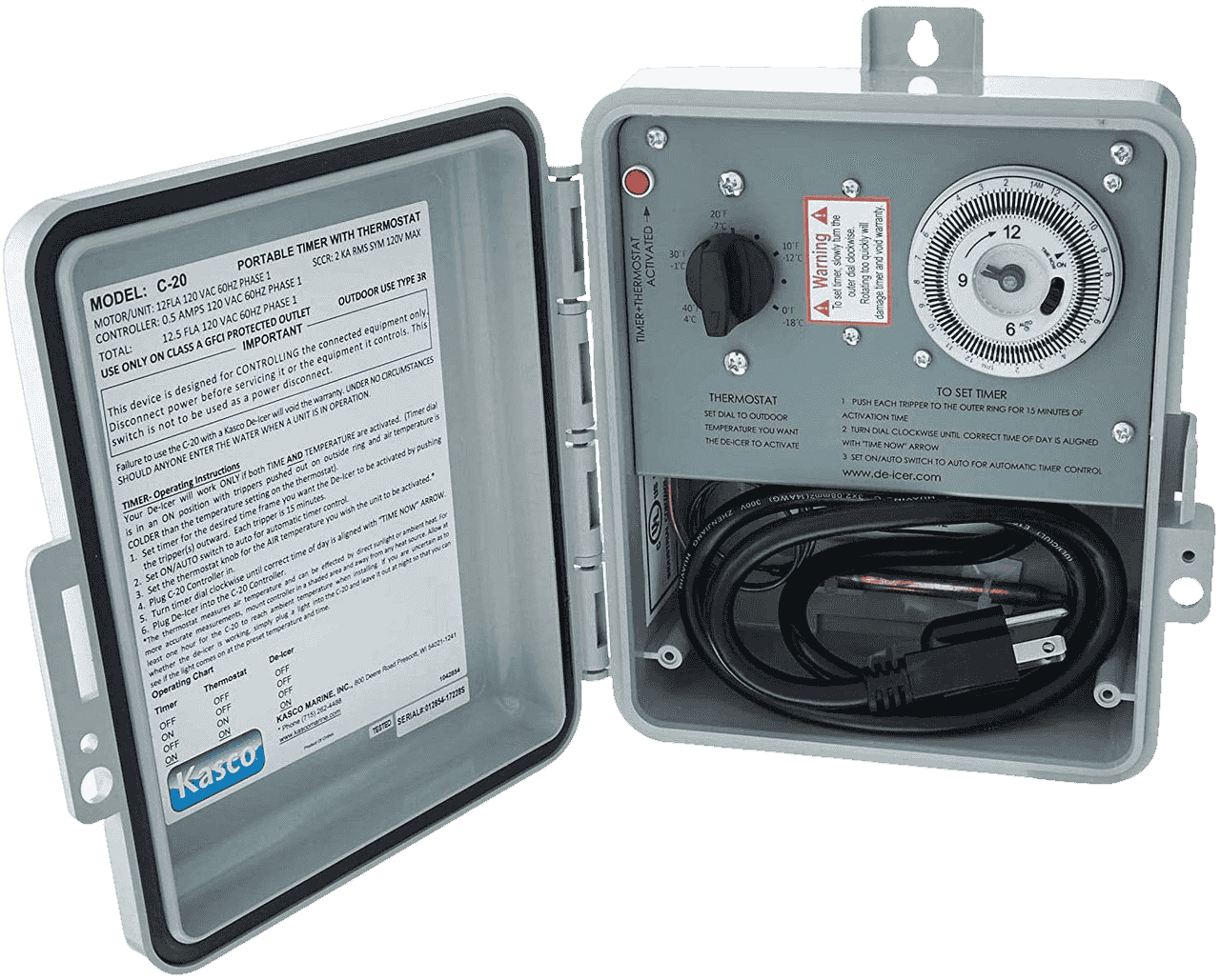 Kasco C-20 Timer and Thermostat Control Panel – Fountain Depot