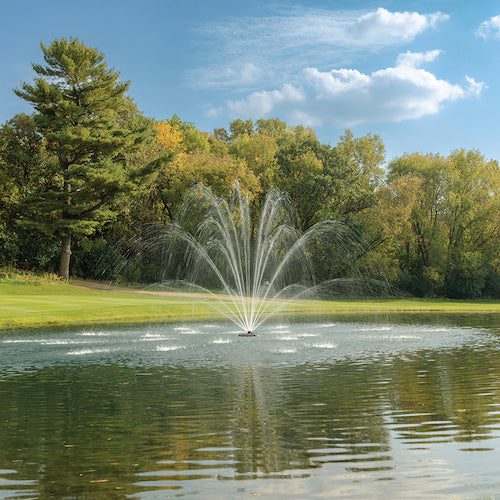 Kasco Mighty Oak premium nozzle pattern on a 3/4 to 1 HP J Series fountain