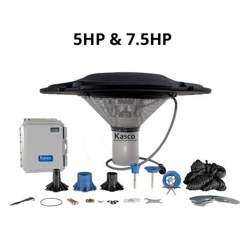 Kasco large J Series fountain kit for 5 to 7.5 HP with nozzle assemblies