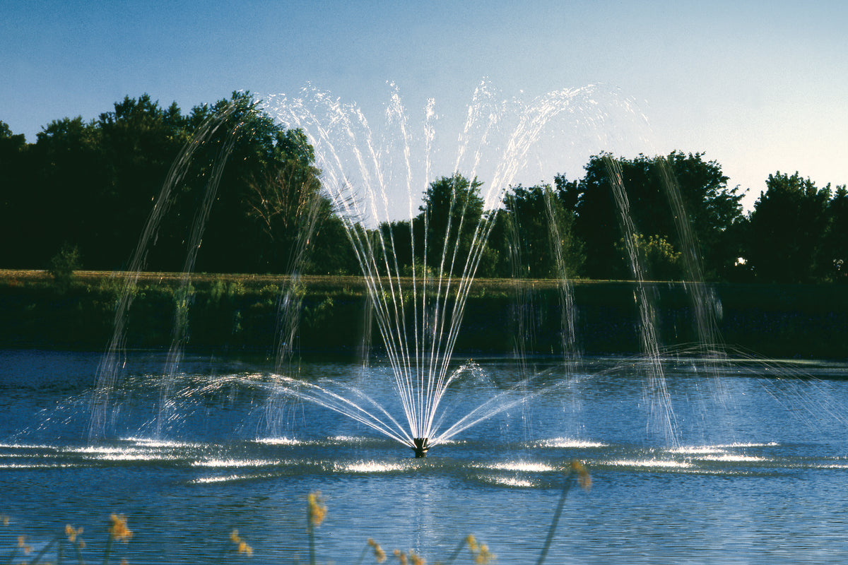 Aqua Control Select Series Fountain Bundle (Single Phase) – Spoke & Trellis (Nozzle A) – No Lights – Fountain Depot