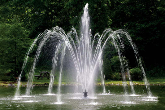 Aqua Control Select Series Fountain Bundle (Single Phase) – Trellis & Sky Geyser (Nozzle B) – No Lights – Fountain Depot